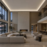 Illustrative UK LED Lights natural 4000k 8×16mm neon flex installed in large-room ceiling coving