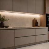 Natural White 4000K COB LED strip installed beneath contemporary kitchen cabinets