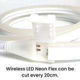 Warm White LED Neon Flex Wireless 8x16mm 120LEDs/m 220V 240V IP65 Waterproof Neon Flex with UK Plug - ATOM LED