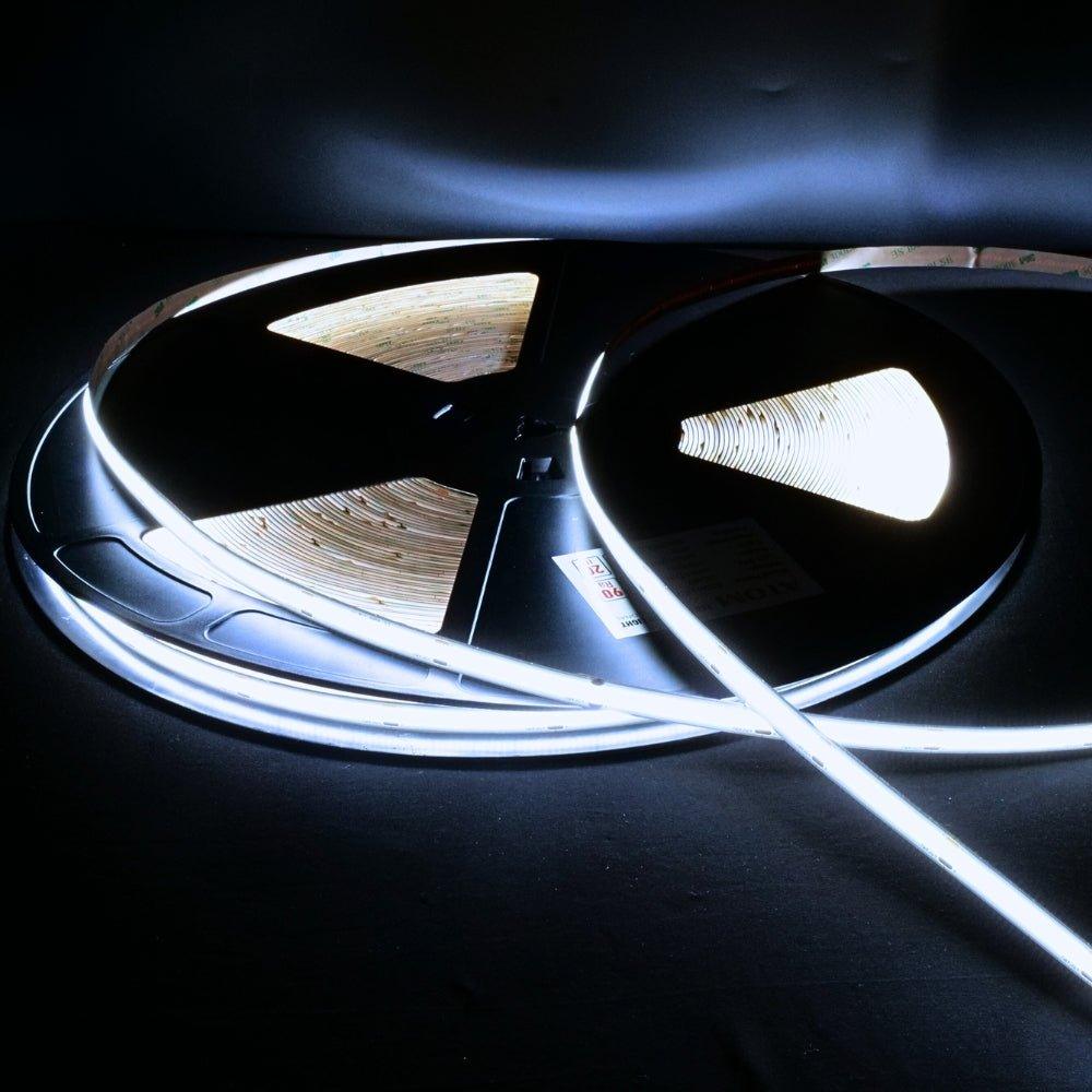 Extra Long Cool White 6000K COB LED Strip 48V 480LEDs/m IP20 - UK LED Lights