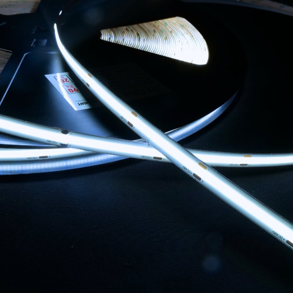 Extra Long Warm White 3000K COB LED Strip 48V 480LEDs/m IP20 - UK LED Lights