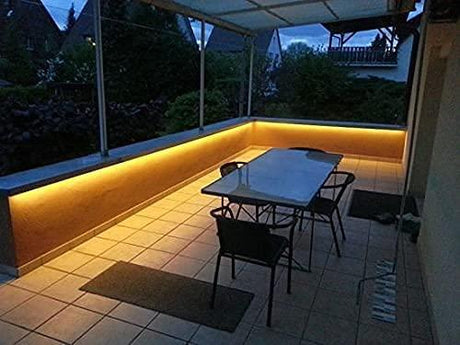Warm White LED Strip 12V IP65 Waterproof 60LED/m 5 metre Full Kit - UK LED Lights