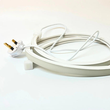 Warm White Neon Flex 16x16mm 220V 240V Top Bend 20cm Cut IP65 Waterproof with UK Plug - UK LED Lights