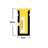 Decking Warm White LED Neon Flex 2700K 24V 6x12mm IP67 Waterproof 5cm Cut 20m | UK LED Lights