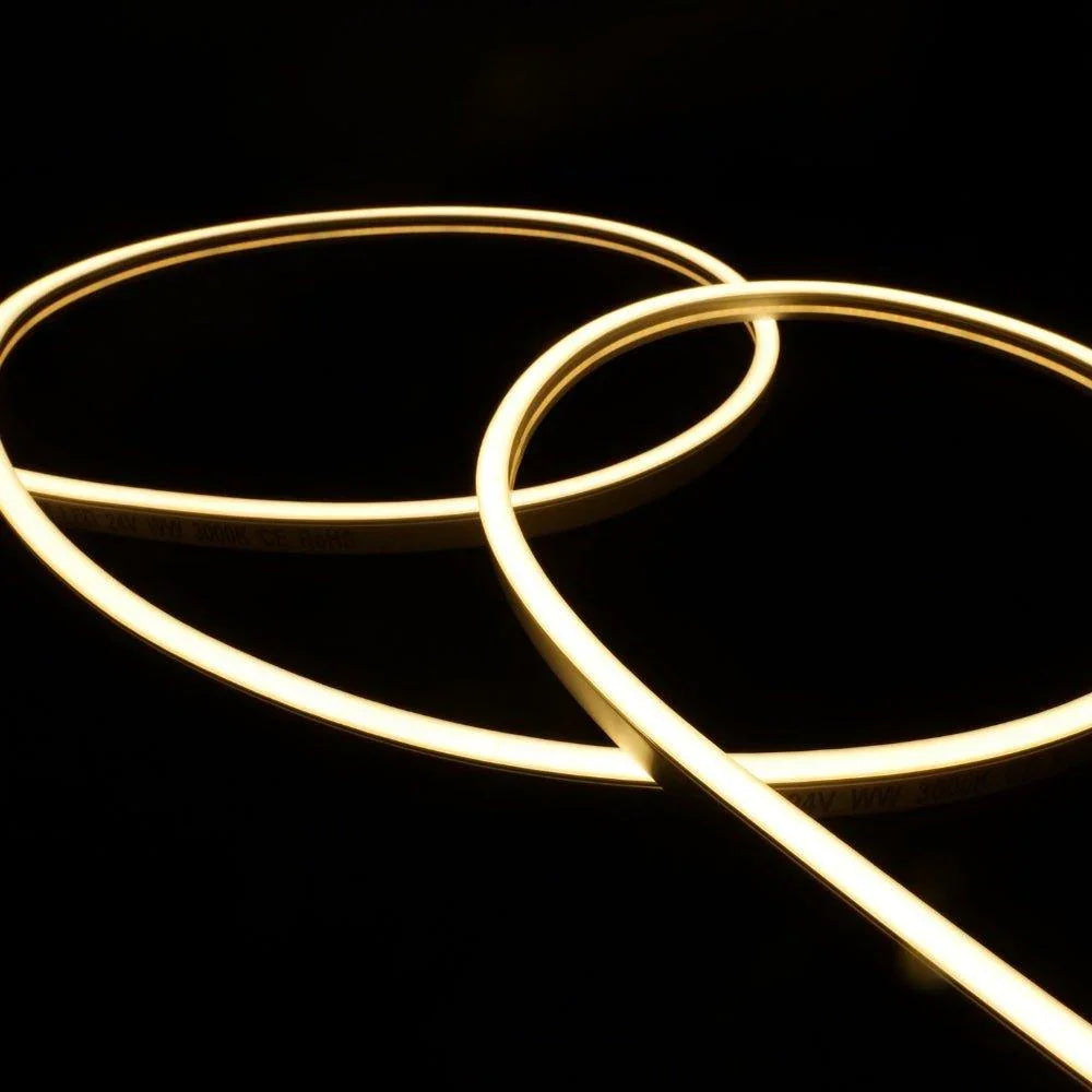 Warm White LED Neon Flex 3000K 24V 6x12mm IP67 Waterproof 5cm Cut 20m | UK LED Lights