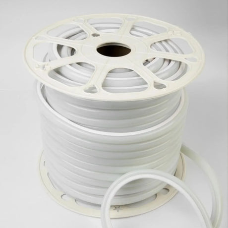 Natural White LED Neon Flex 16x16mm D Shape Vertical Bending 120LEDs/m 220V 240V IP67 Waterproof with UK Plug - ATOM LED
